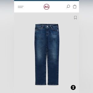 Ag Adriano Goldschmied Women's Straight Leg Jeans - Dark Blue Wash